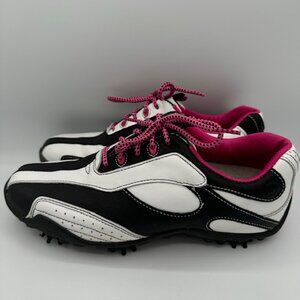 FootJoy Women's LoPro Golf Shoes Black, White & Pink Size 6.5